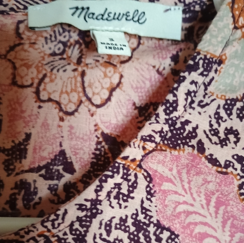 Madewell Yoked Puff Sleeves Top In Ball Bloom - Picture 6 of 9